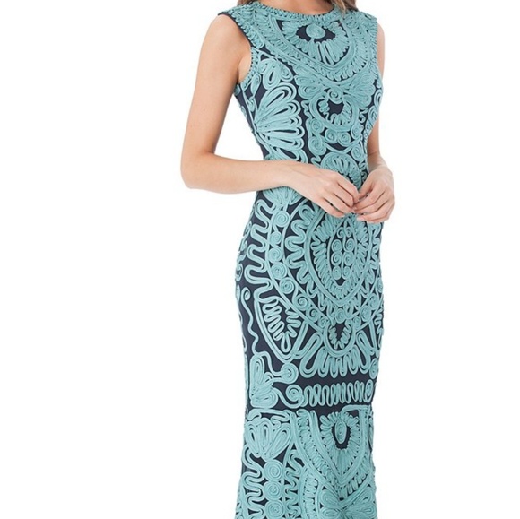 soutache midi dress